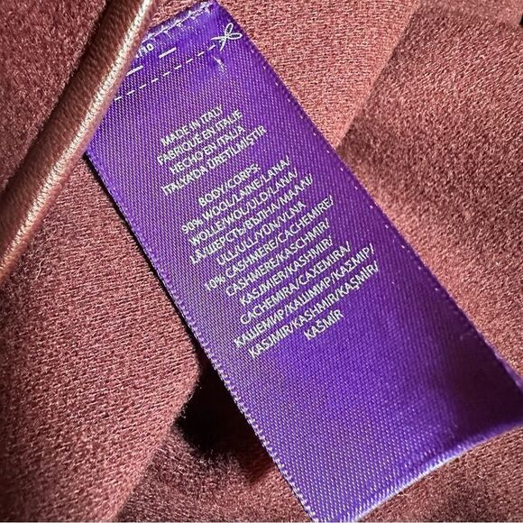 Ralph Lauren Collection Pre-Fall ‘17 Winsor Burgundy Wool-Cashmere Lambskin Cape - Picture 16 of 17